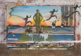 A Witness Before the Criminal by John Simmons contemporary artwork mixed media