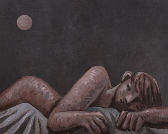 Untitled Nude figure by Heesoo Kim contemporary artwork Painting