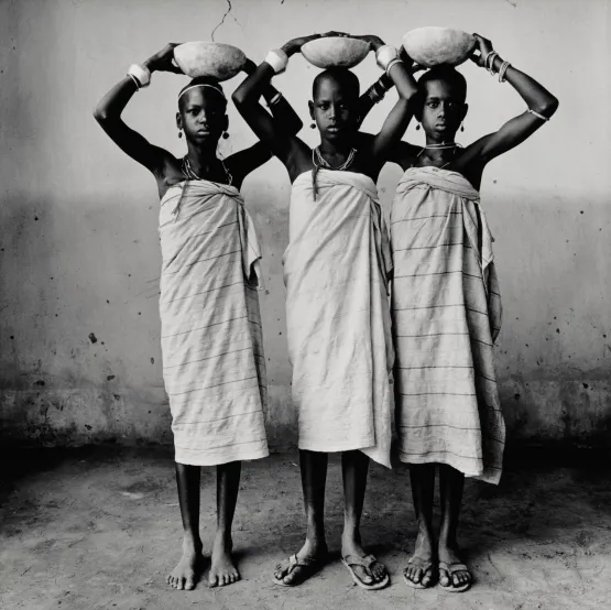 Three Dahomey Girls with Bowls by Irving Penn contemporary artwork Photography