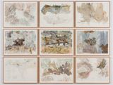 Entangled layers of the spectral rivers of the Wimmera Plains - Kurakibiyal to Banyena via Grays Bridge by John Wolseley contemporary artwork drawing painting print works on paper