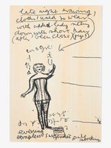 Night Drawing Clothes I Used to wearCorset by Rose Wylie contemporary artwork painting works on paper