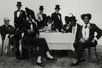 Contemporary art exhibition Tyler Mitchell The Dinner Party 2024 at Gagosian Burlington Arcade London United Kingdom