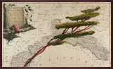 Portrait of Italy Through Its Trees Painting on Map XXII by Julian Schnabel contemporary artwork print works on paper