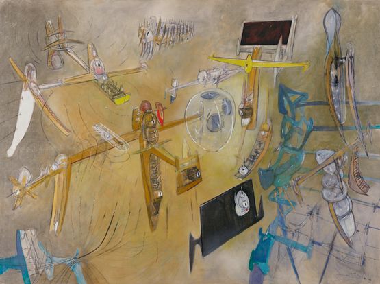 Les Temoins de lunivers by Roberto Matta contemporary artwork Painting