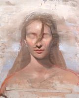Open to me my sister my love my dove my undefiled by Marcos Lozano Merchan contemporary artwork painting