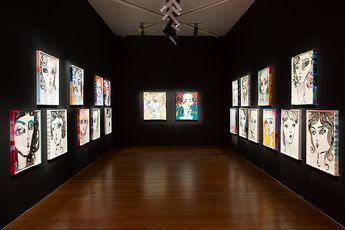 Contemporary art exhibition Del Kathryn Barton soft river yr girl new works on paper at Roslyn Oxley9 Gallery Sydney Australia