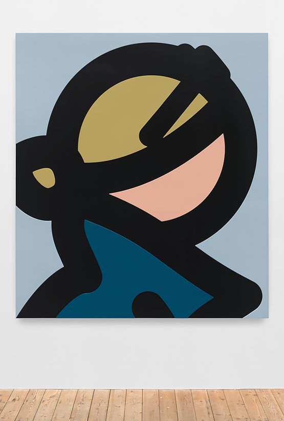 Dark glasses by Julian Opie contemporary artwork Painting