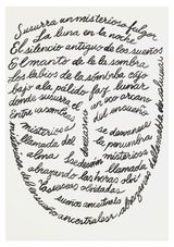 Mask caligrams 05 by Carlos Amorales contemporary artwork drawing works on paper