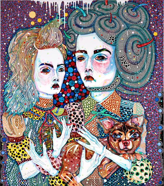 Wild Jelly Beans by Del Kathryn Barton contemporary artwork Painting