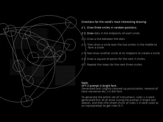 GPT-2 after Sol LeWitt by Robbie Barrat contemporary artwork Moving Image