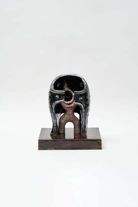 Helmet Head by Osang Gwon contemporary artwork Sculpture