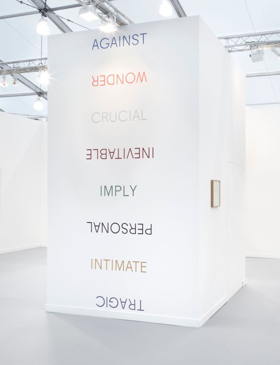 Multicoloured Word List by Robert Barry contemporary artwork Installation