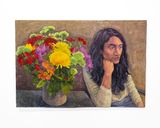 Beside the Flowers by Fiza Khatri contemporary artwork painting
