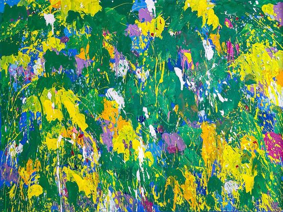 Summer Symphony Painted with Beethoven Symphony No.4 by Walasse Ting contemporary artwork Painting