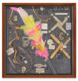 1 Drawer C.61.2. with 19 Amulets and Charms and Religious Artefacts - UK and Europe at Pitt Rivers Museum by Gala Porras-Kim contemporary artwork drawing works on paper
