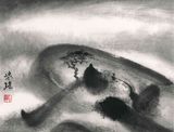 Cloudy Mountain with Pine by Kan Tai Keung contemporary artwork works on paper