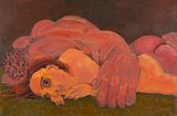 a Cuddle by Shanee Roe contemporary artwork painting