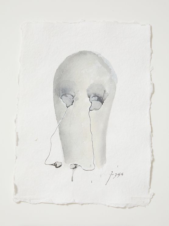 Headcase working drawing 83 by Julia Morison contemporary artwork Works on Paper