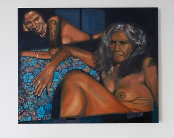 Mom II Shoshana  Monica by Bhasha Chakrabarti contemporary artwork Painting