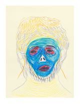 Face and Mask 04 by Carlos Amorales contemporary artwork drawing works on paper