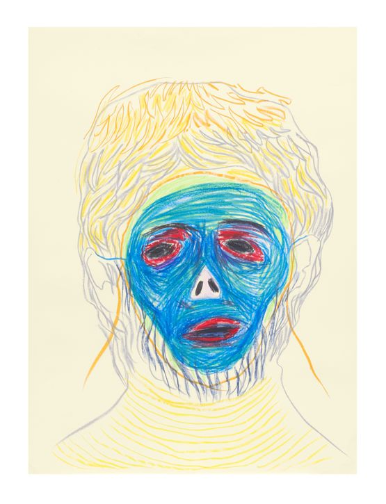 Face and Mask 04 by Carlos Amorales contemporary artwork Works on Paper