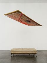 Guest bed with Rudolf Polansky by Franz West contemporary artwork sculpture