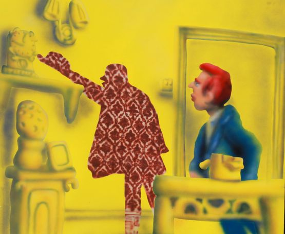 I know youre bald by Yang Jingzhou contemporary artwork Painting