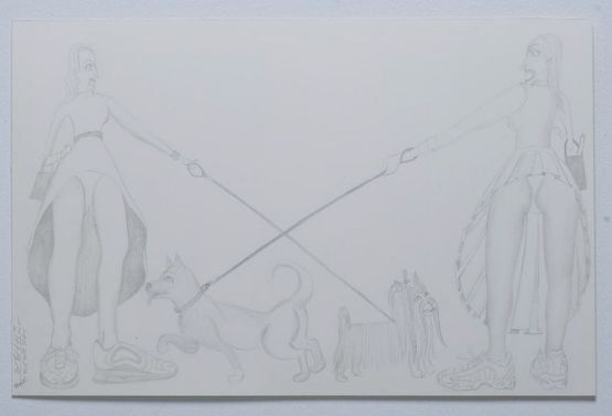 Unlimited Factor Dogs World Long Skirts by Masaya Chiba contemporary artwork Works on Paper