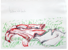 Tenderse en la hierba Serie La infiel CAP Ill El mito de la sirena by Magali Lara contemporary artwork Works on Paper