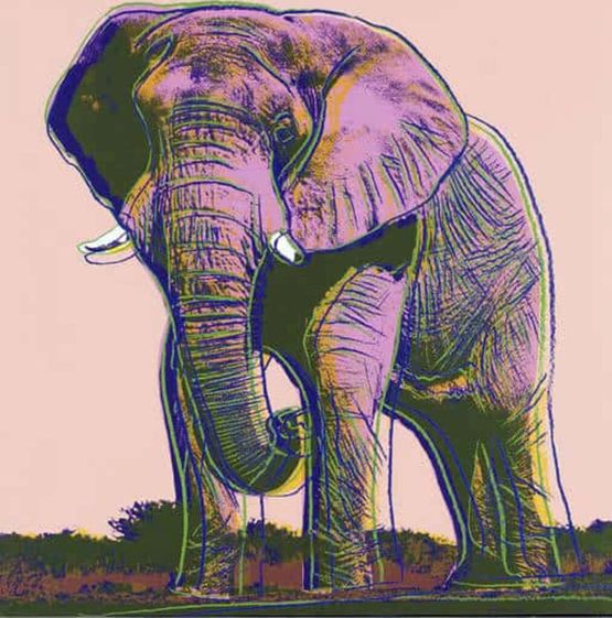 African Elephant Endangered Species Series FS II.293 by Andy Warhol contemporary artwork Print