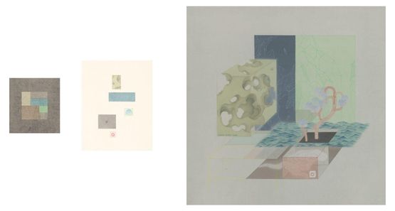 Recombined Landscape 1  2 by Zhang Xiaoli contemporary artwork Works on Paper
