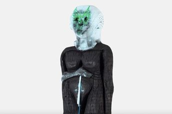 Contemporary art exhibition Huma Bhabha The Company at Gagosian Rome Italy
