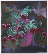 Luminous leaves and dark plums by Layla Rudneva-Mackay contemporary artwork painting
