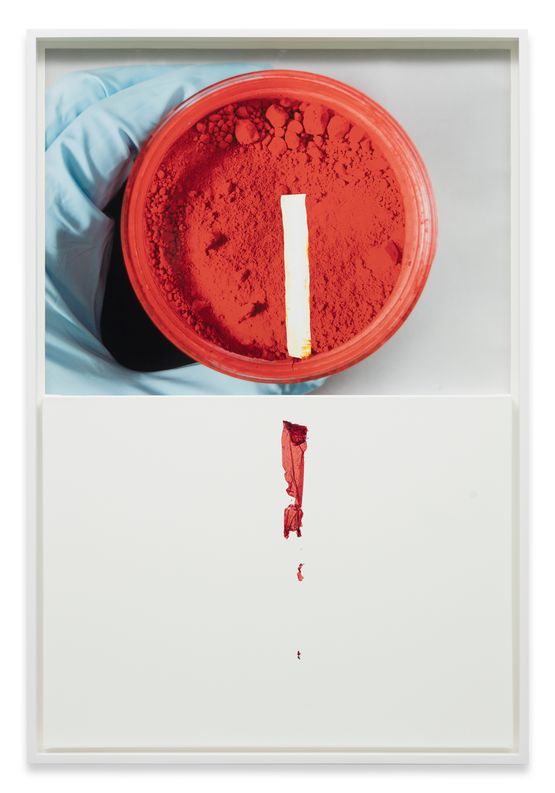 Markings from Cadmium Red L. Cornelissen  Son by Analia Saban contemporary artwork Painting