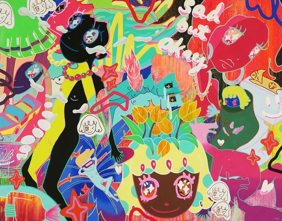 Conjuring Beauty Through Misery by Yeo Kaa contemporary artwork Painting