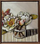 Jacquline Du Pre Rose  2 by Sam Michelle contemporary artwork painting