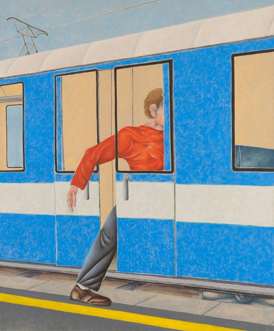Leaving is moving by Constantin Lhotka contemporary artwork Painting