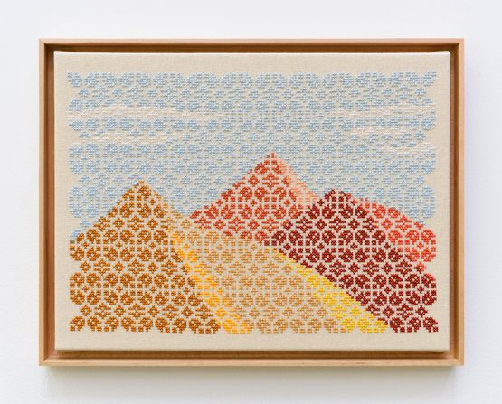 Yellow is the suns color by Jordan Nassar contemporary artwork Textile