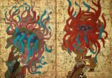 Autumn diptych by Timur DVatz contemporary artwork mixed media