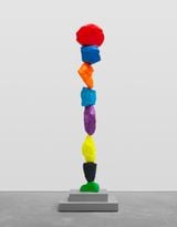 green black yellow violet blue orange blue red mountain by Ugo Rondinone contemporary artwork sculpture
