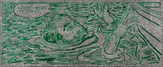 Untitled WMSHGBHSH by Daniel Boyd contemporary artwork Painting