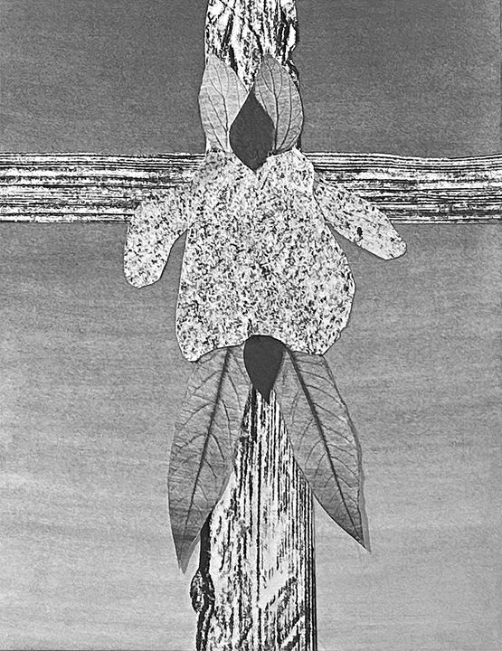 Tree Stone Leaf and You by Seung Ae Lee contemporary artwork Works on Paper