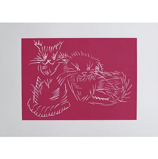 Cats- pink edition by Ai Weiwei contemporary artwork Print