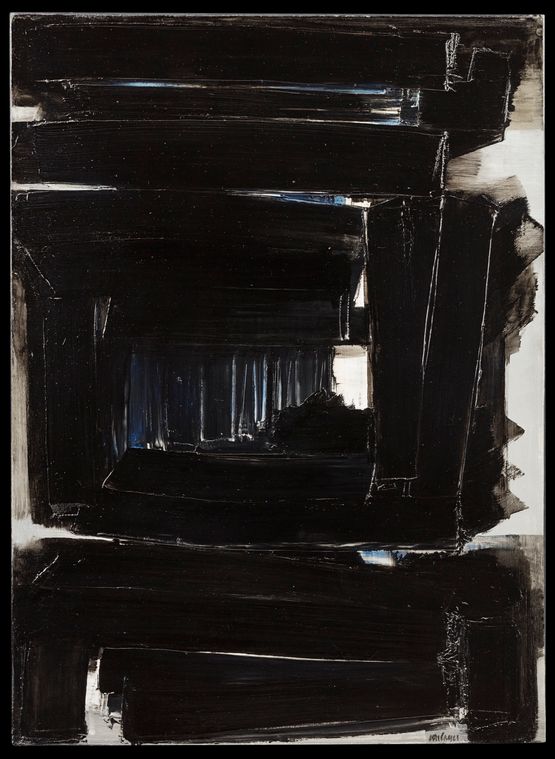 Peinture 100 x 73 cm 1957 by Pierre Soulages contemporary artwork Painting