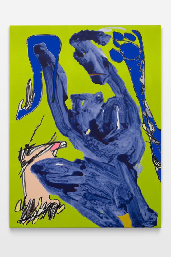 soft shield new blue shoe by Tom Polo contemporary artwork Painting