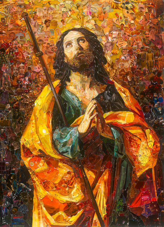 Repro Saints Saint James The Greater after Guido Reni by Vik Muniz contemporary artwork Print