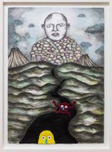 Pachu is Exploring the Leviathan Mountain by Chang Tingtong contemporary artwork painting works on paper