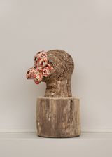 Into the Woods self-portrait by Sydney Albertini contemporary artwork textile