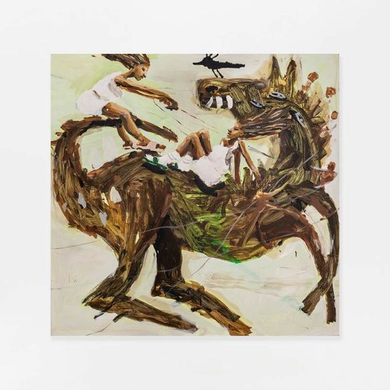 Fierce Friends Forever by Mie Olise Kjrgaard contemporary artwork Painting