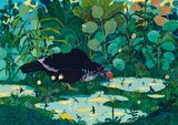 LBD Considers the World by Nicola Gower Wallis contemporary artwork painting works on paper